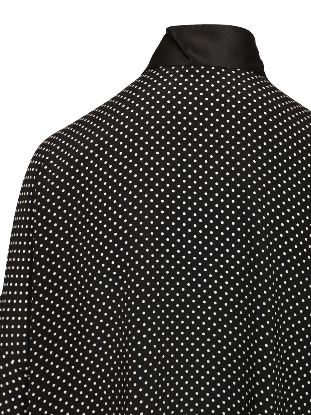 Tom Ford Women Polka Dot Silk Satin Blouse With Lavallière Collar TOM FORD