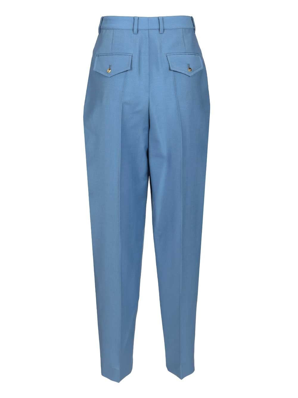 Celine Women Montauk Trousers In Wool And Mohair CELINE