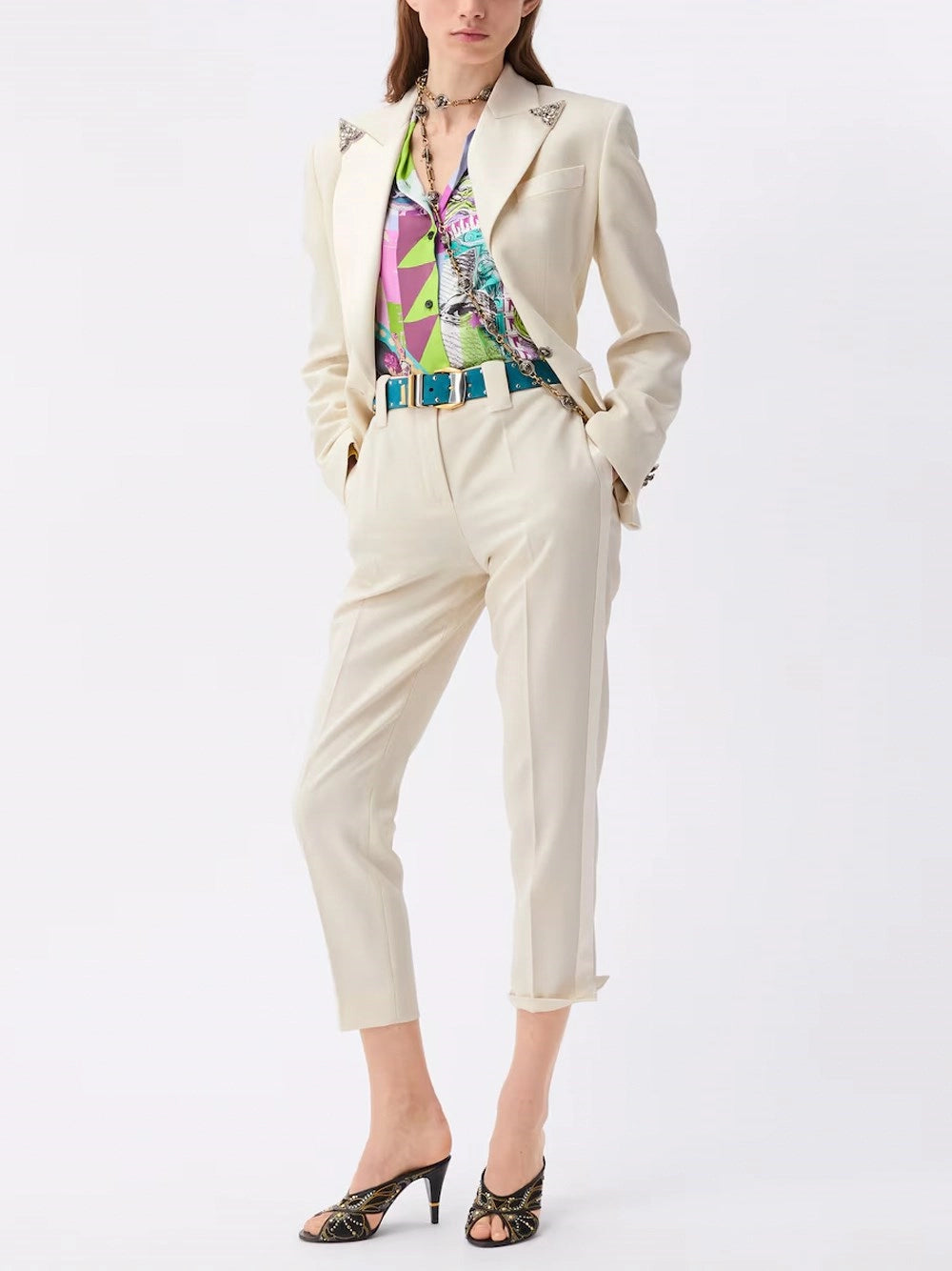 Versace Women Stretch Wool Trousers VERSACE