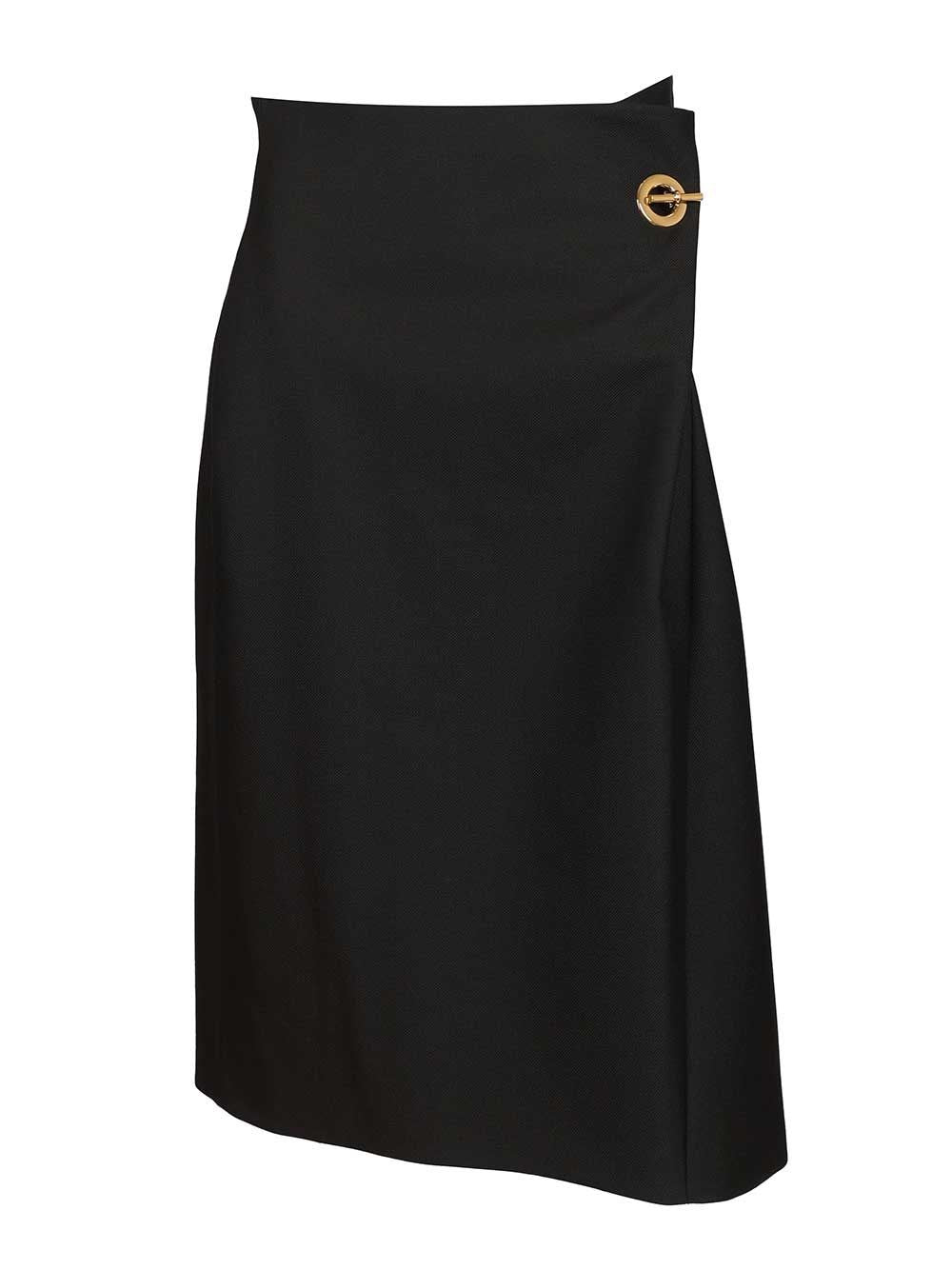 Celine Women Mohair Wool Midi Skirt CELINE
