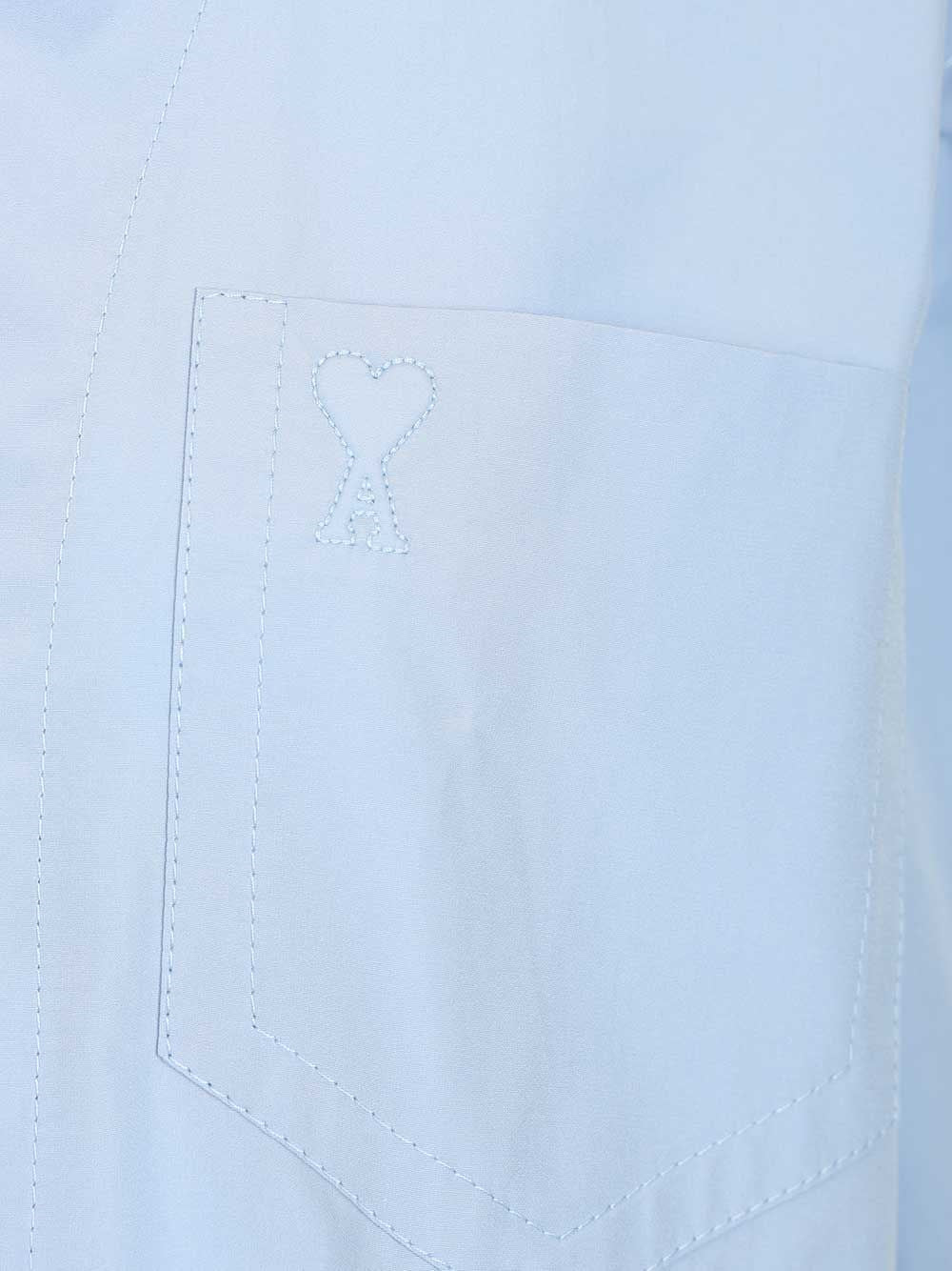 Ami Women Short-Sleeved Poplin Shirt AMI PARIS