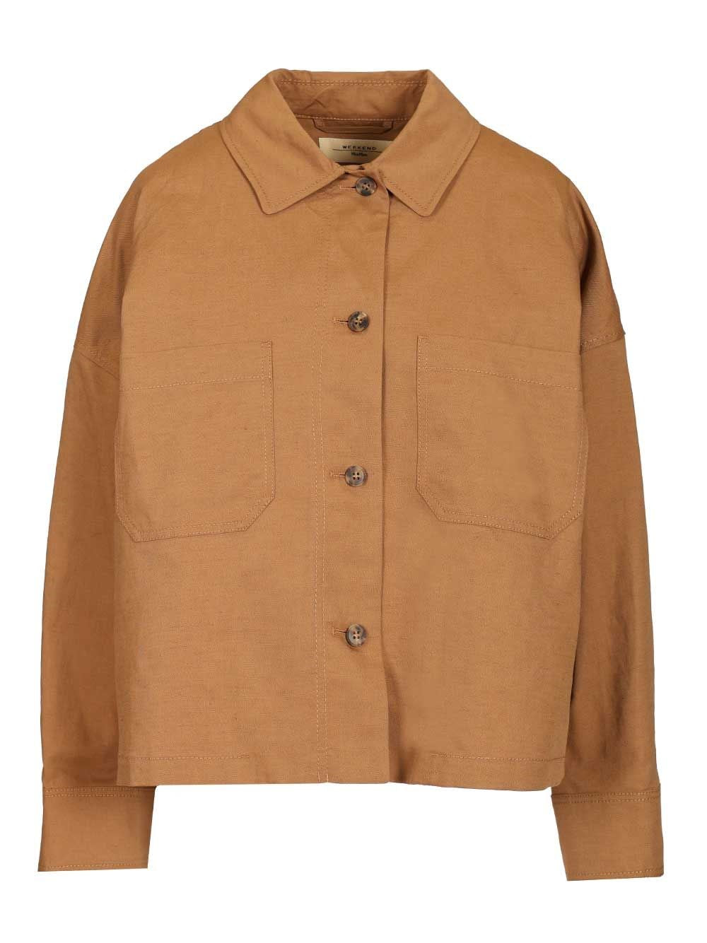 Weekend Max Mara Women Oversized Jacket In Cotton And Linen Mat WEEKEND MAX MARA