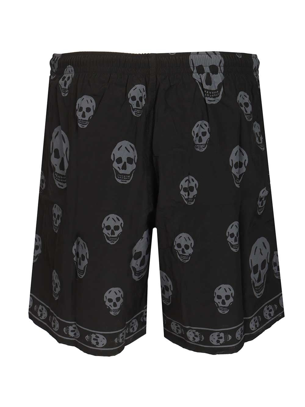 Mcqueen Men Swim Shorts With Skull Motif ALEXANDER MCQUEEN