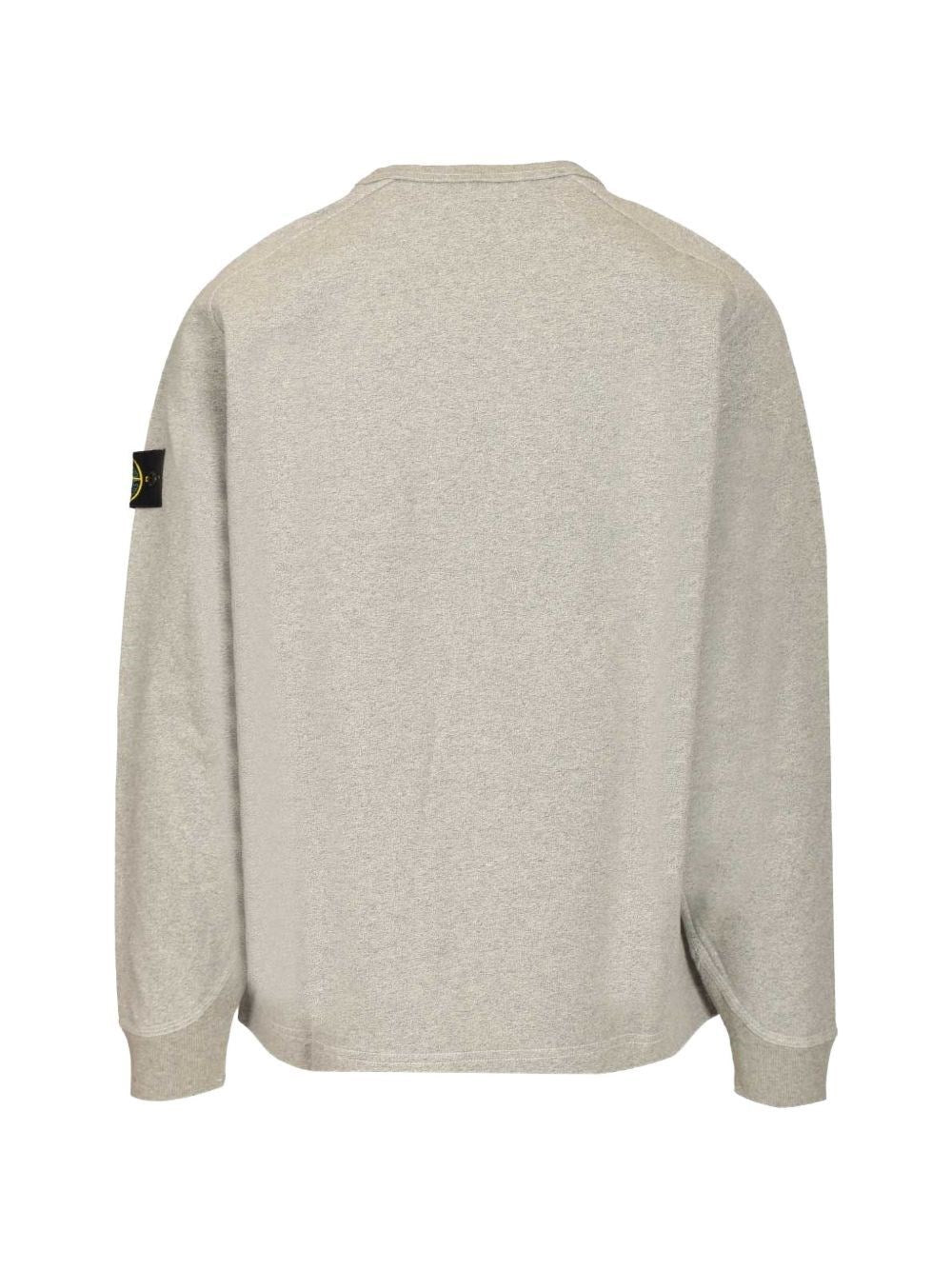 Stone Island Men Grey Melange Sweatshirt STONE ISLAND