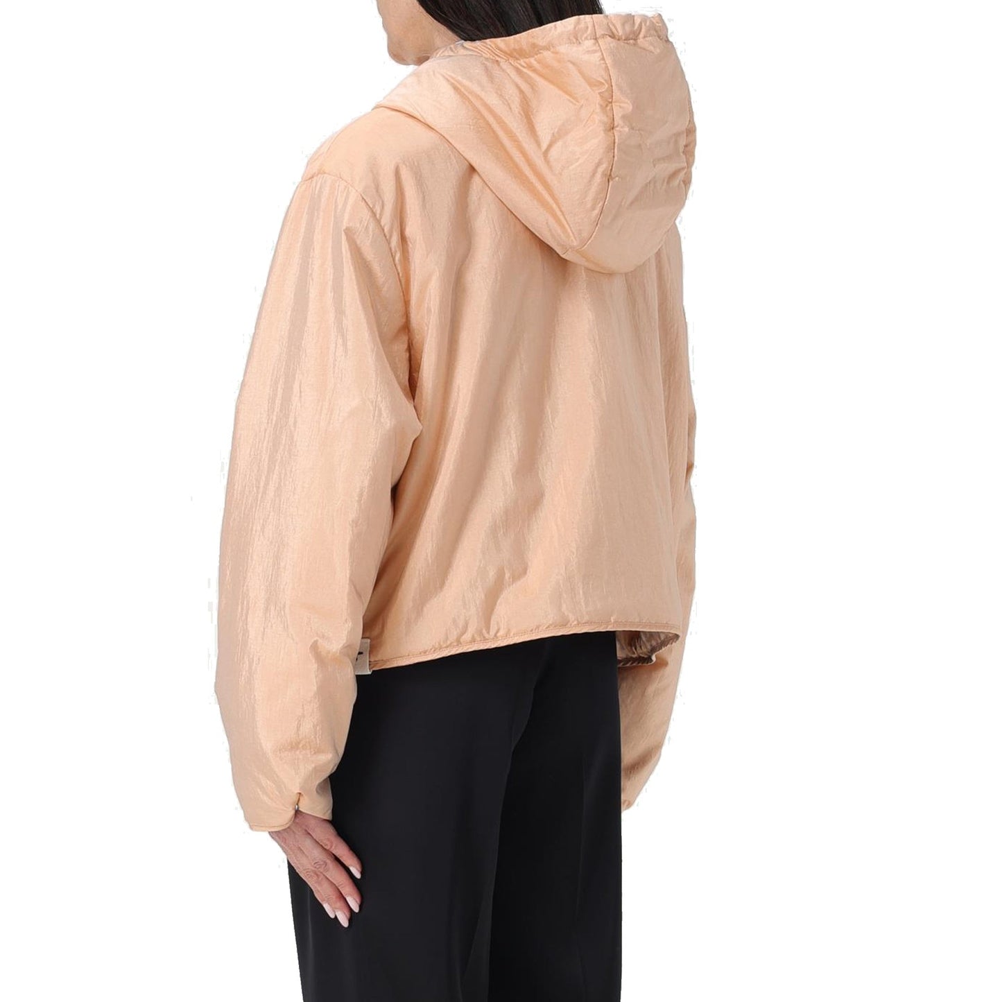 Jil Sander Blend Silk Zip-Up Hooded Jacket Women JIL SANDER
