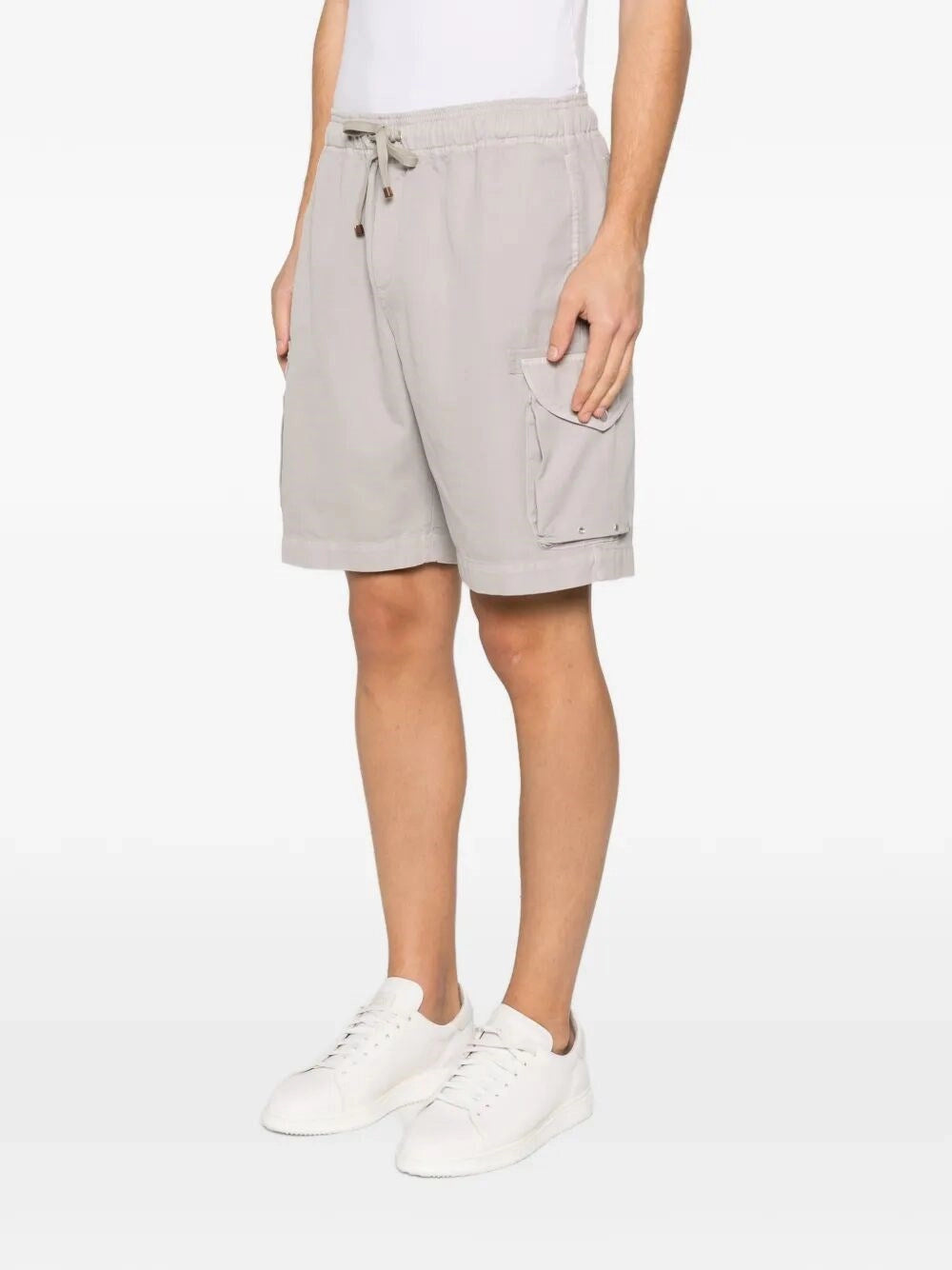 Brunello Cucinelli Men Gabardine Bermuda BRUNELLO CUCINELLI