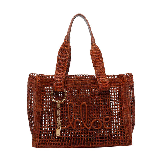 Chloe' Women East-West Summer Banana In Rafia Tote Bag CHLOE
