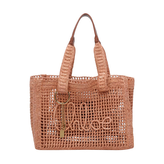 Chloe' Women East-West Summer Banana Rafia Tote Bag CHLOE