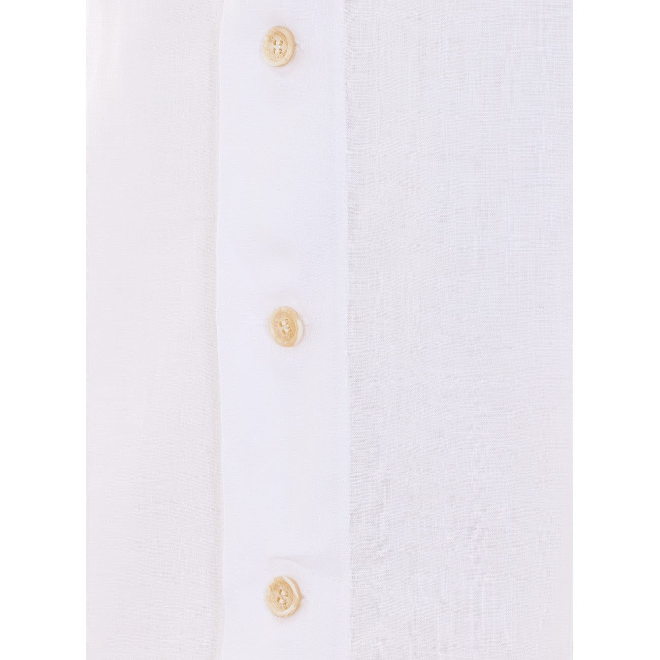 Brunello Cucinelli Men Easy Fit Linen Shirt With Crete BRUNELLO CUCINELLI