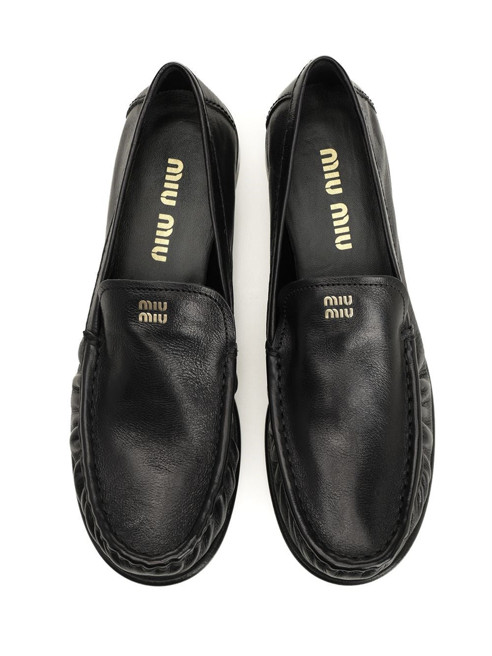 Miu Miu Women Buffalo Leather Moccasins MIU MIU
