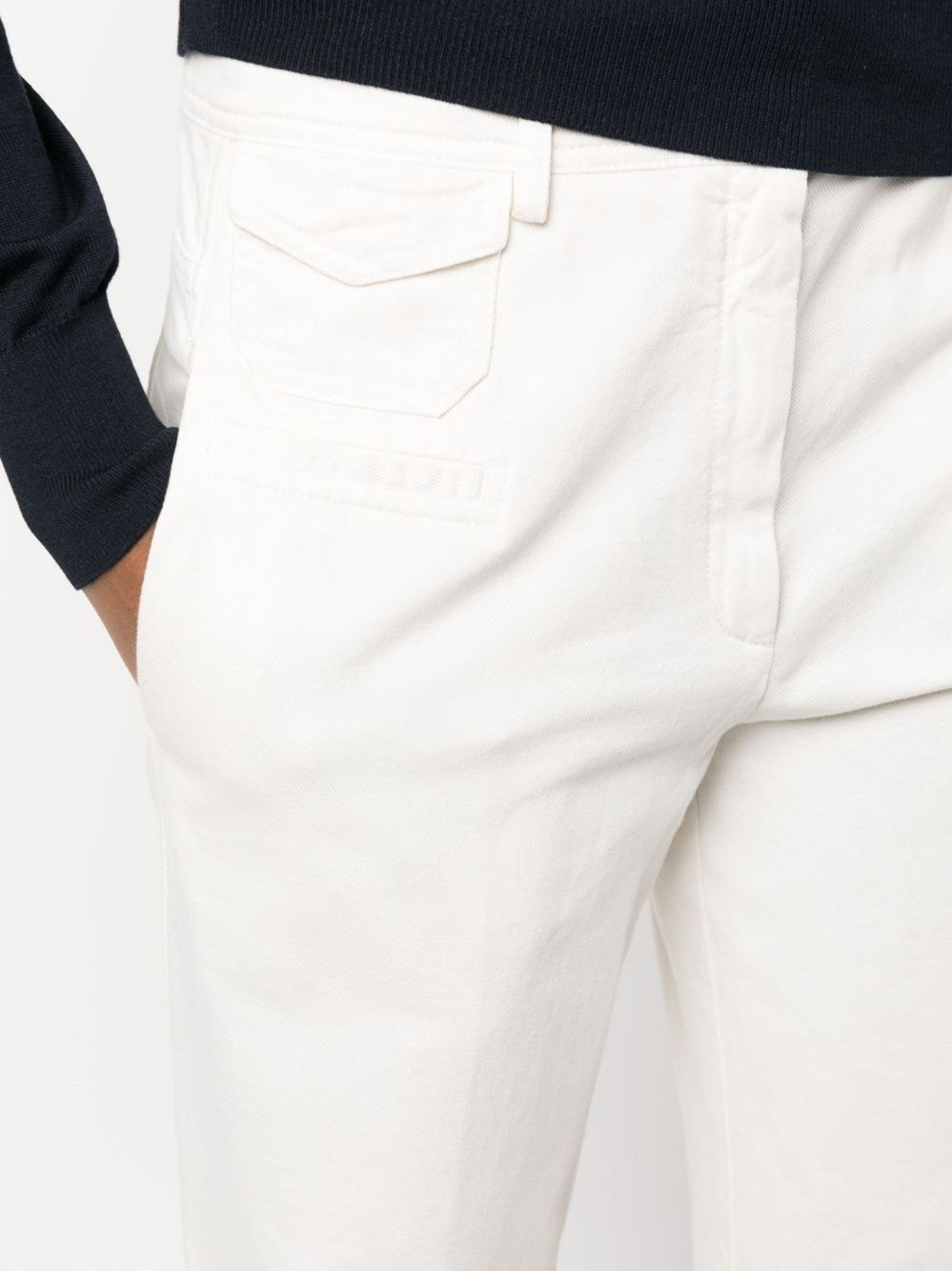 Forte_Forte Women White Wide Leg Trousers FORTE FORTE