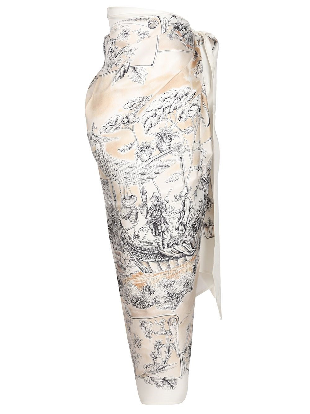 Ferragamo Women Pareo With "Travel" Print FERRAGAMO