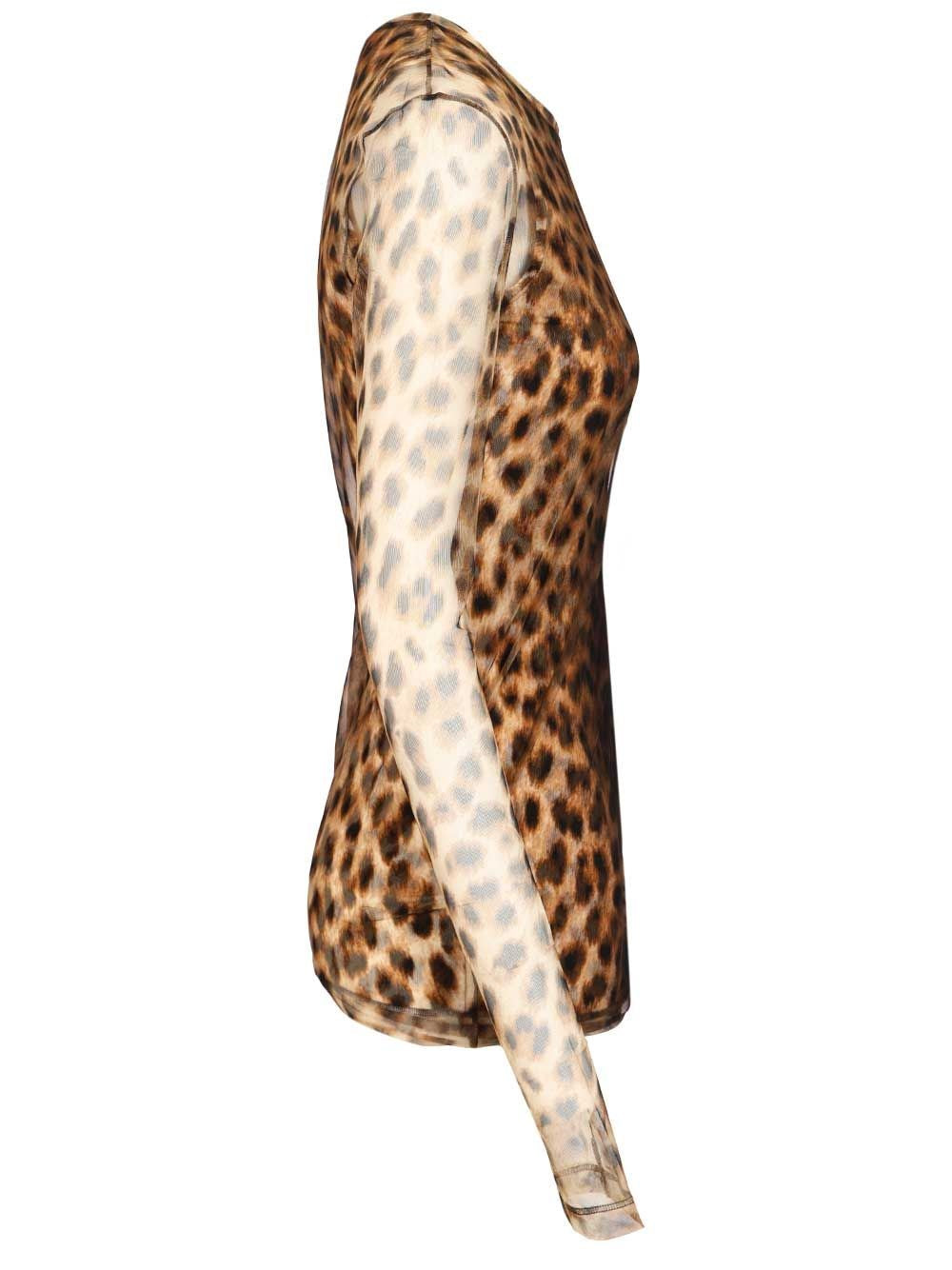 Sportmax Women Bi-Material Animalier Top SPORTMAX
