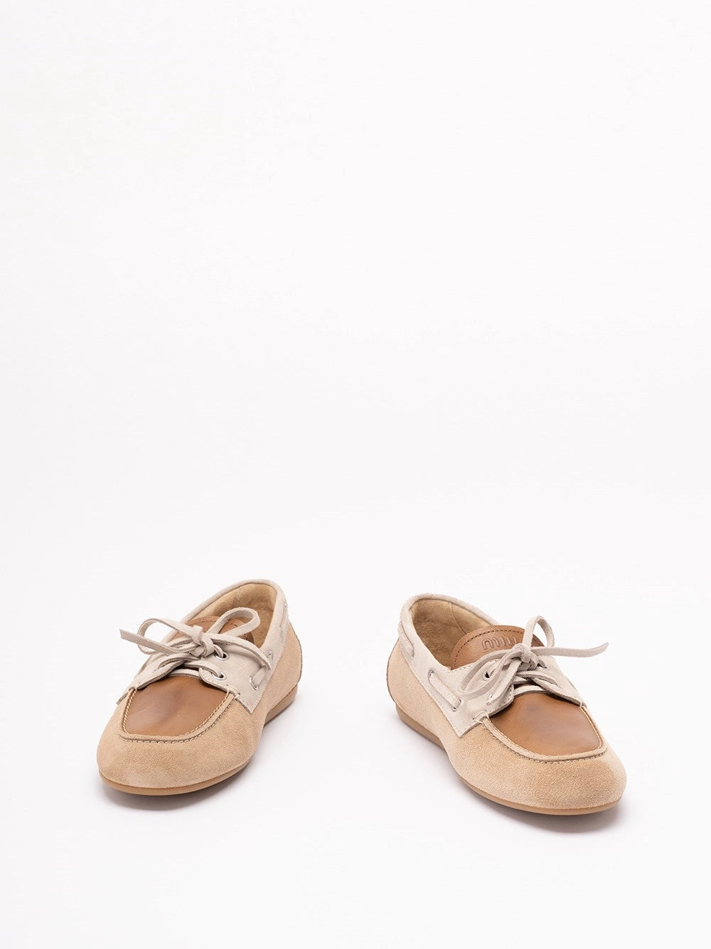 Miu Miu Women Suede And Leather Boat Shoes MIU MIU
