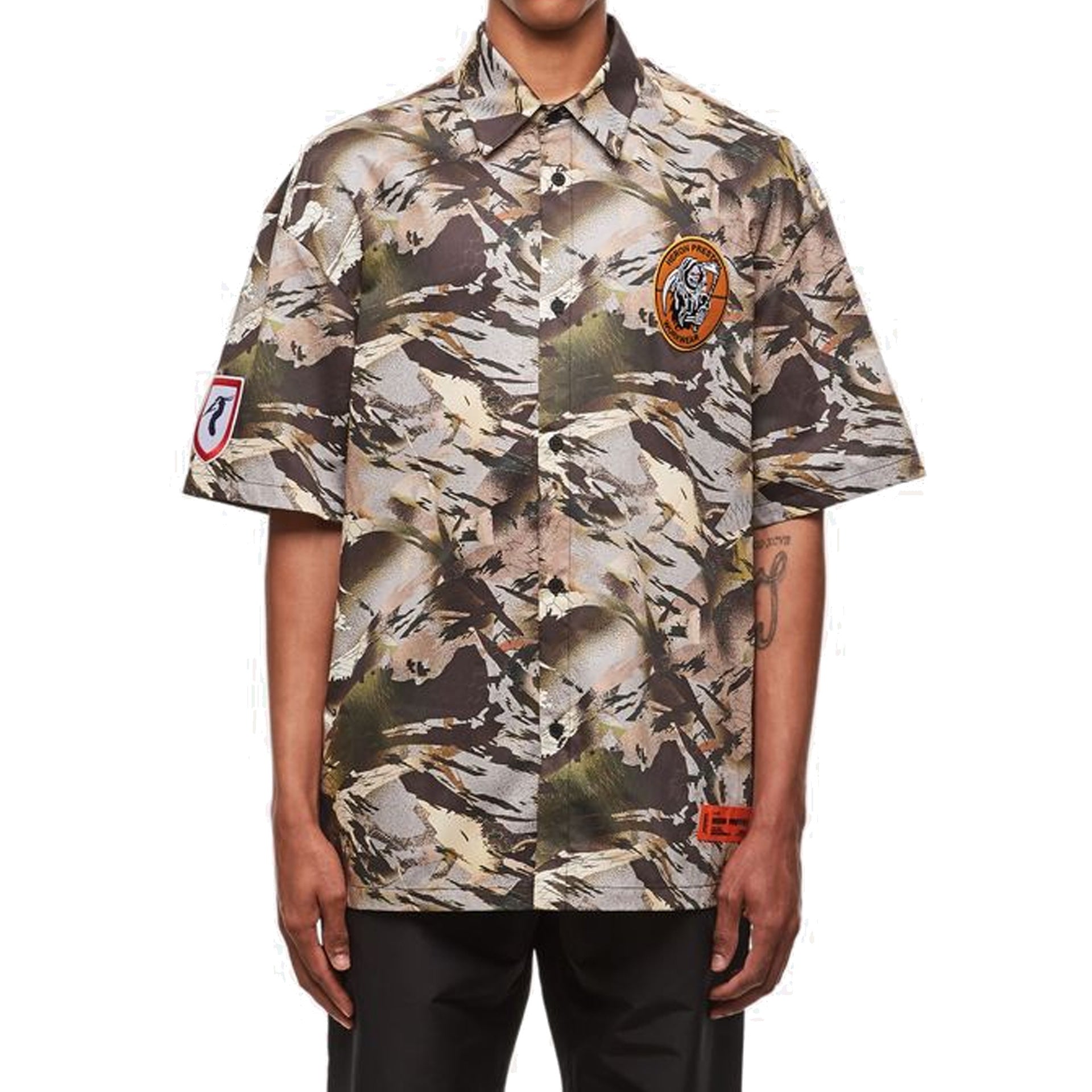 Heron Preston Camouflage Popline Shirt Men HERON PRESTON