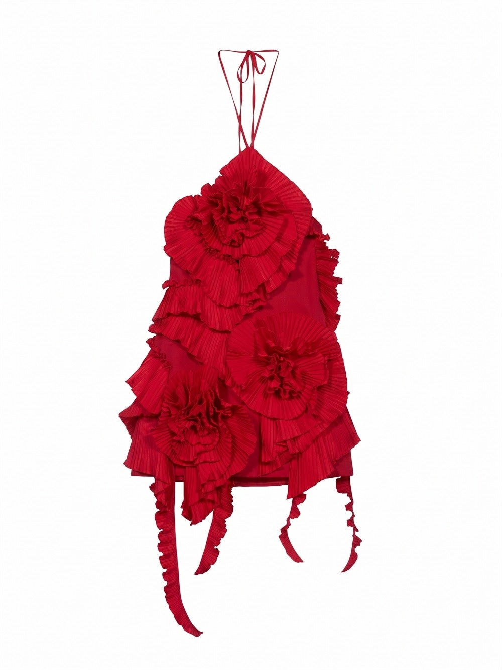 Blumarine Women Taffeta Dress With 3D Roses BLUMARINE