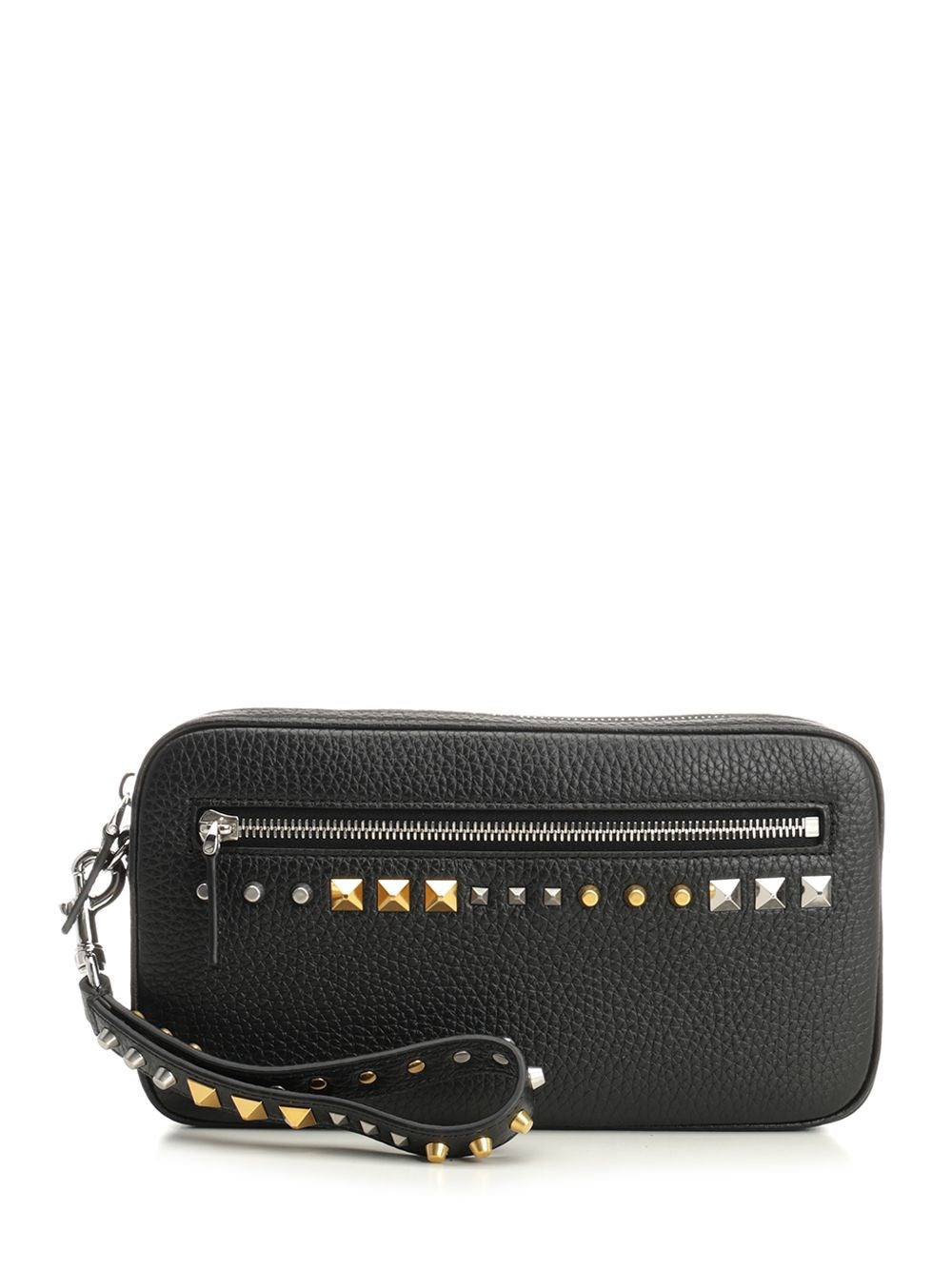 Valentino Garavani Men Valentino Garavani Leather Clutch Bag VALENTINO GARAVANI