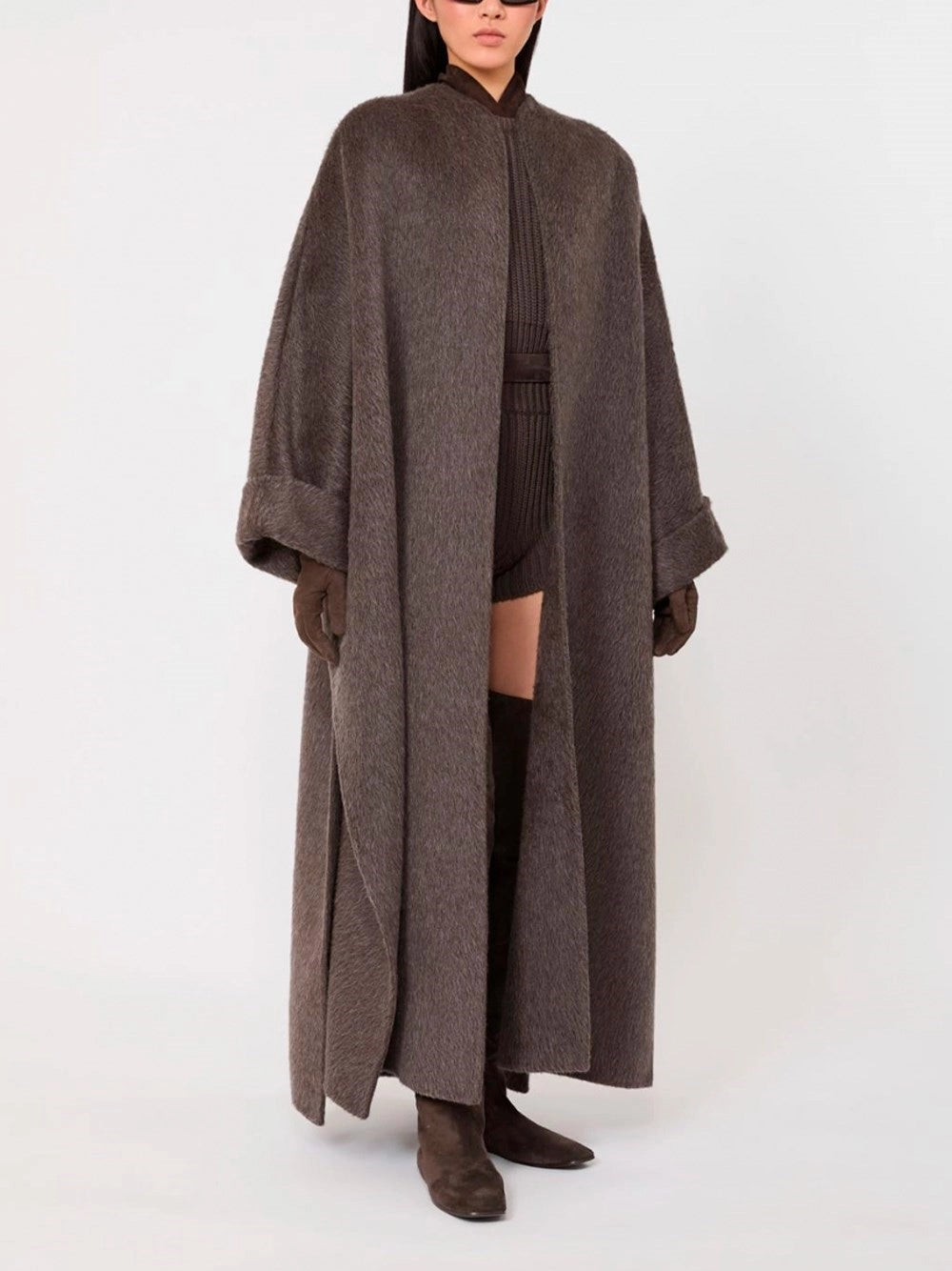 Max Mara Women Oversized Coat In Camel And Mohair MAX MARA