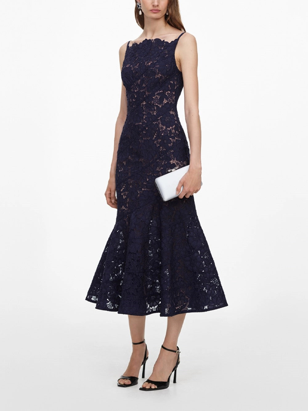 Self-Portrait Women Spiral Lace Midi Dress SELF-PORTRAIT