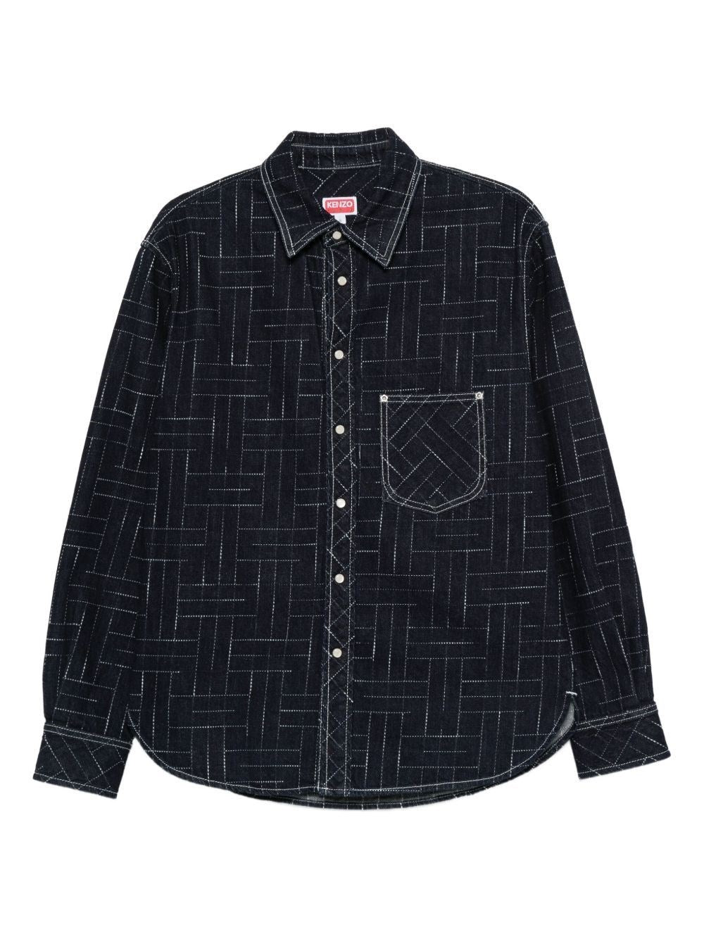 Kenzo Men Casual "Weave" Shirt KENZO
