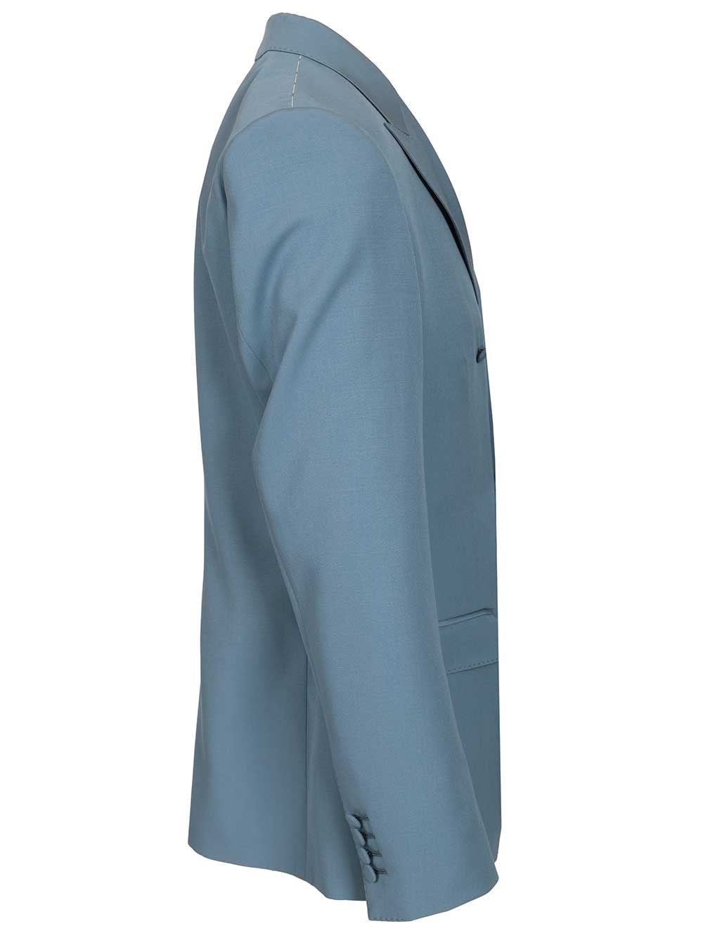 Dolce & Gabbana Men Double-Breasted Wool Poplin Jacket DOLCE & GABBANA