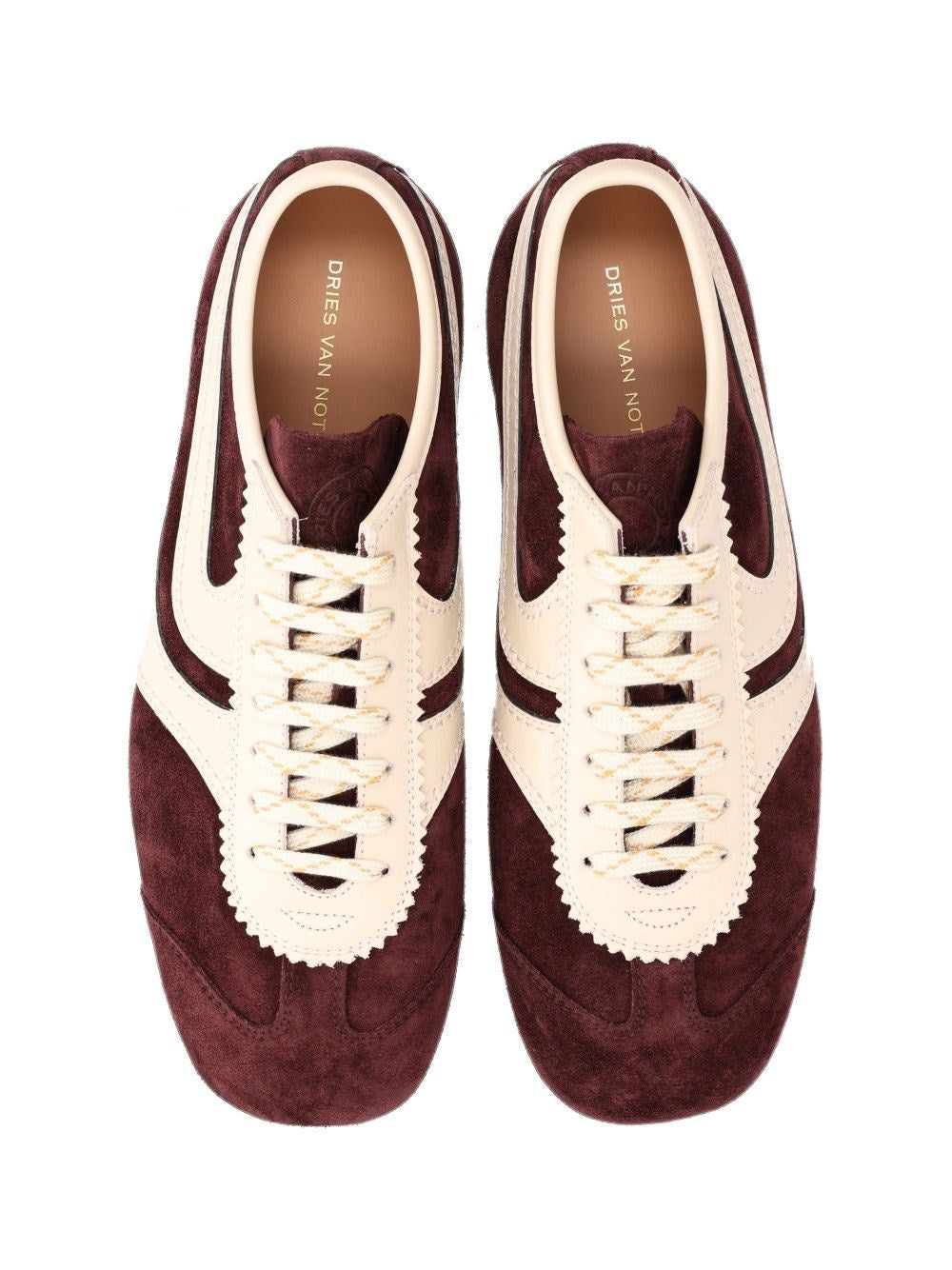 Dries Van Noten Men Suede Sneakers With Leather Trim DRIES VAN NOTEN