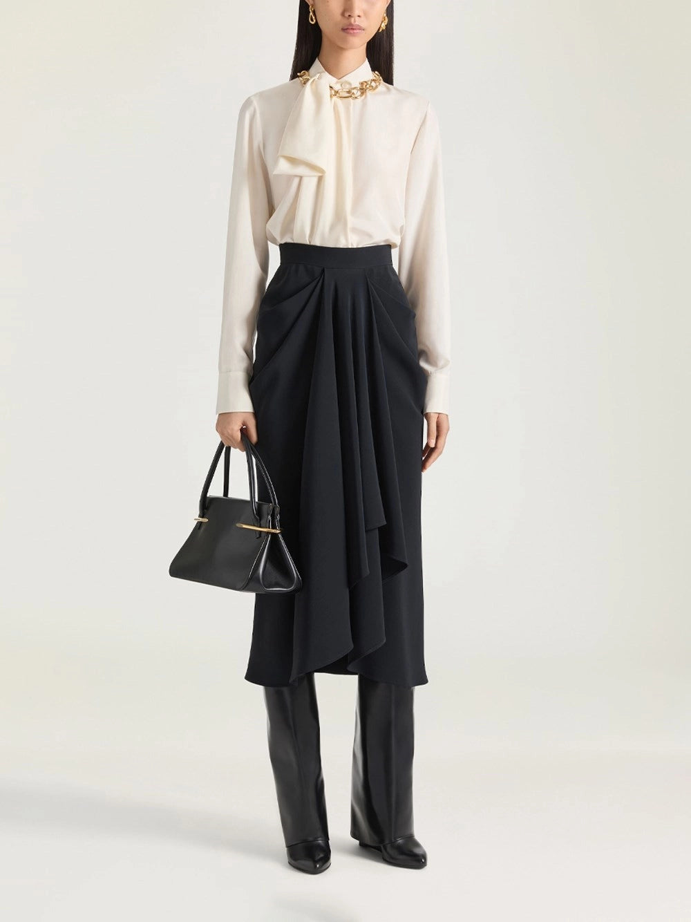 Givenchy Women Draped Midi Skirt GIVENCHY