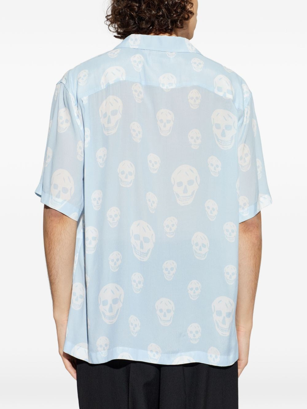 Mcqueen Men Printed Crepe De Chine Shirt ALEXANDER MCQUEEN