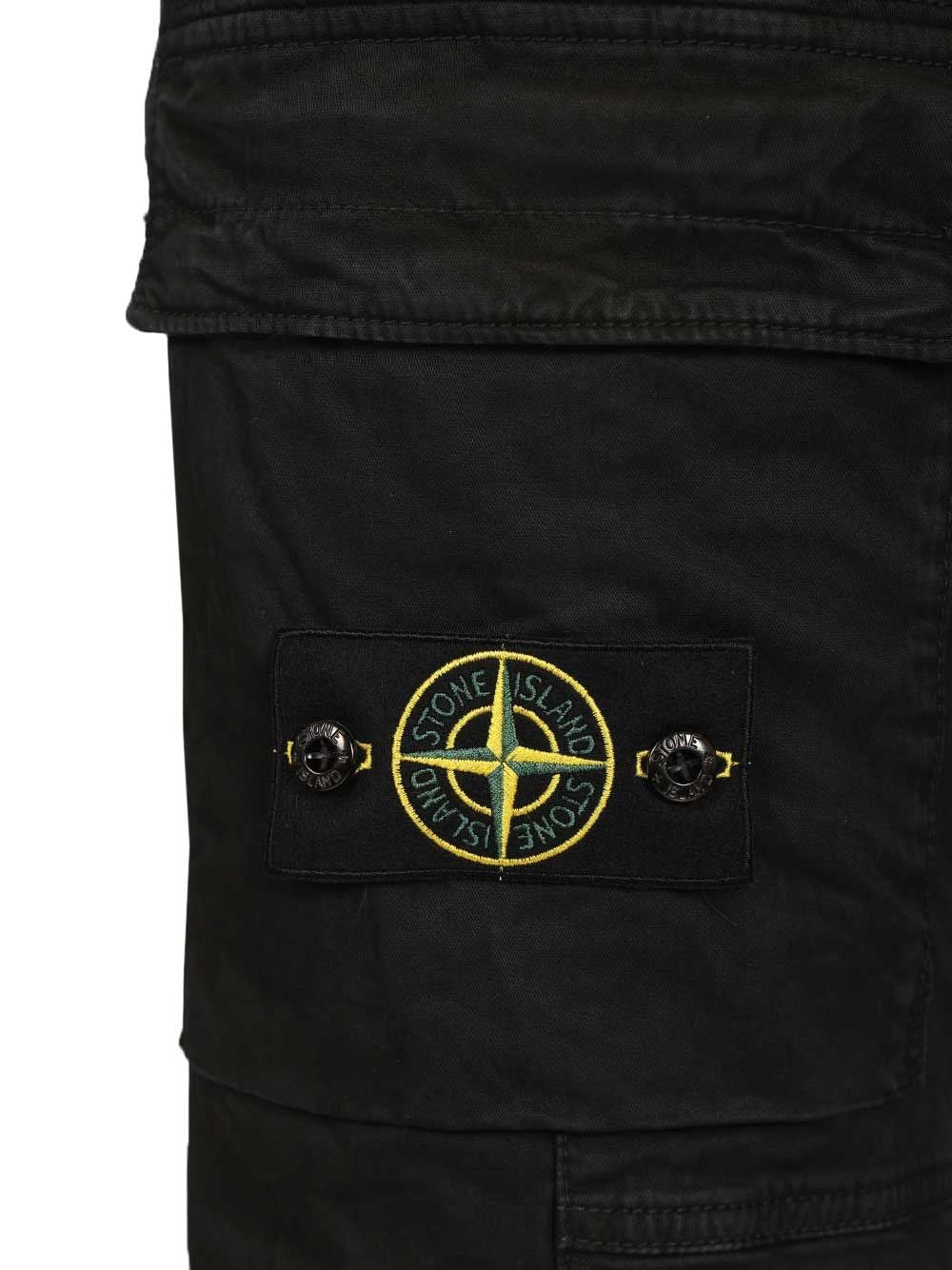 Stone Island Men Cargo Trousers In Broken Cotton Twill STONE ISLAND
