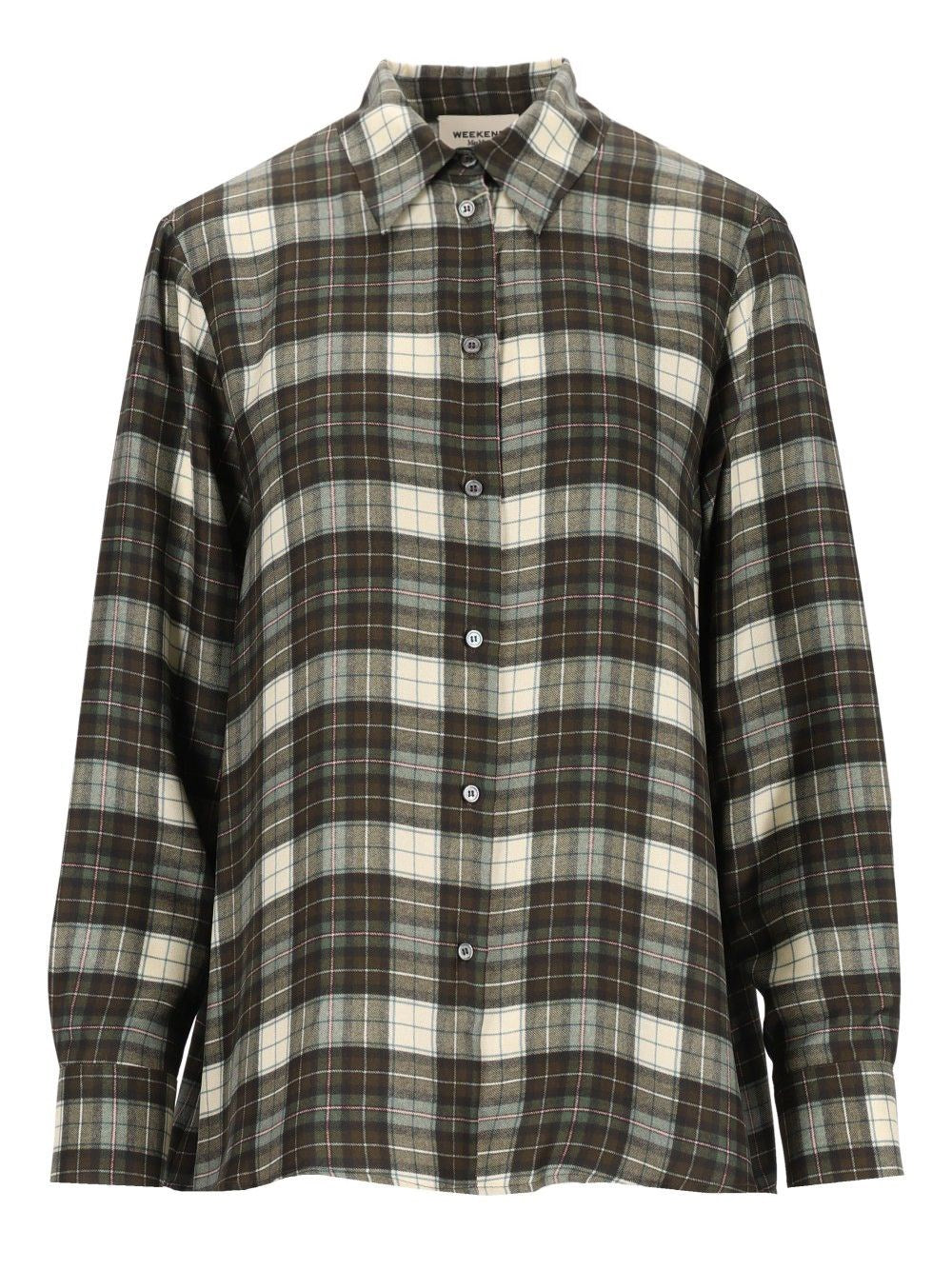 Weekend Max Mara Women Check Silk Twill Shirt WEEKEND MAX MARA