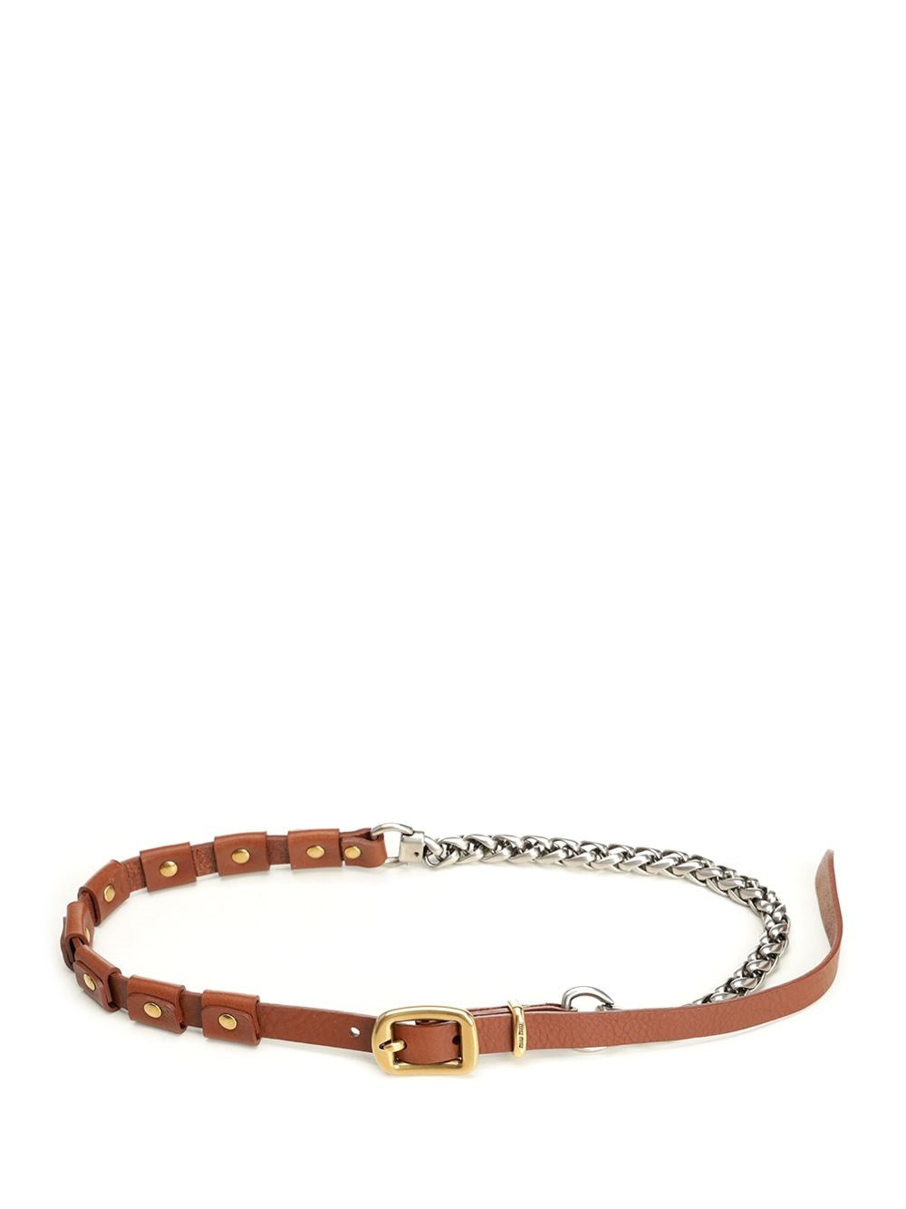 Miu Miu Women Leather Belt With Chain MIU MIU