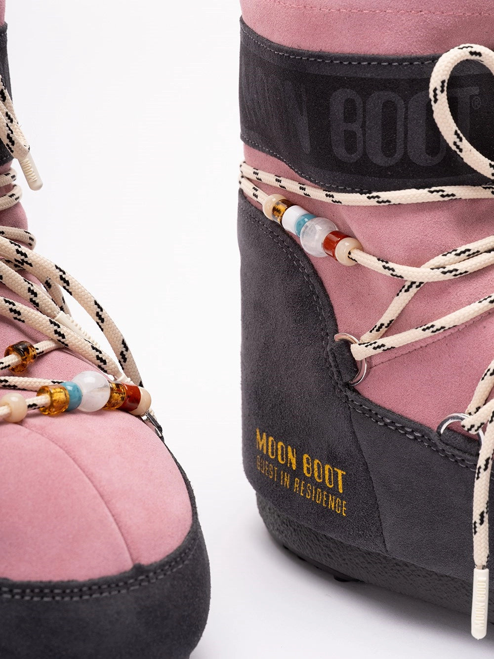 Moon Boot Women `Mb X Guest In Residence Icon Low Suede Beads` Boots MOON BOOT