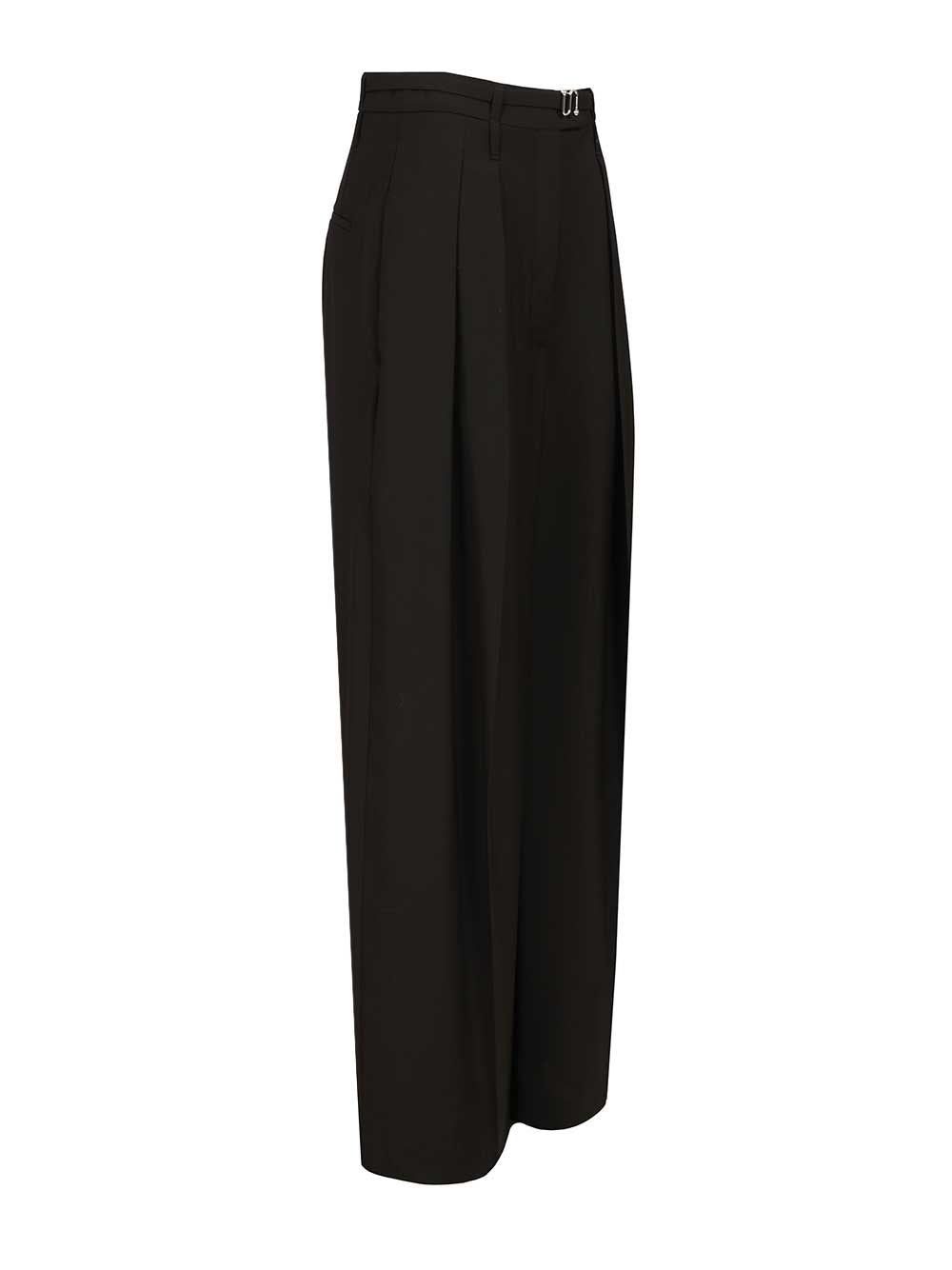 Sportmax Women Wide-Leg Trousers In Stretch Wool SPORTMAX