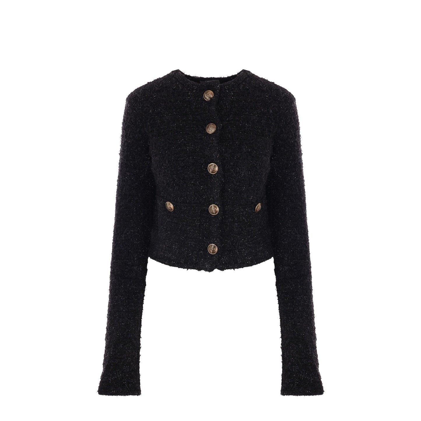 Balenciaga Crop Boucle Cardigan Women BALENCIAGA