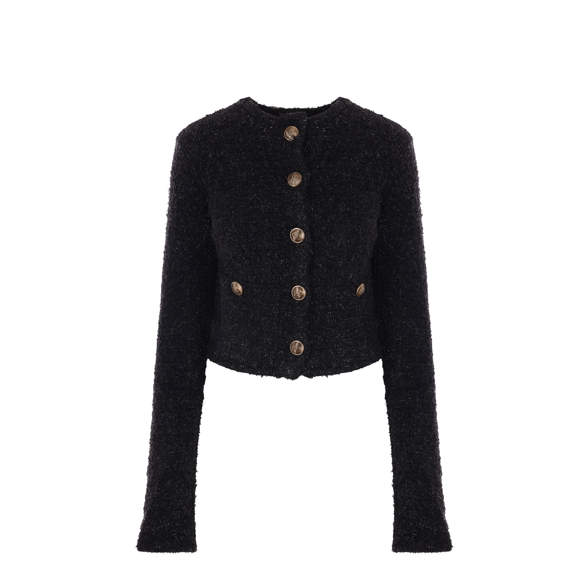 Balenciaga Crop Boucle Cardigan Women BALENCIAGA