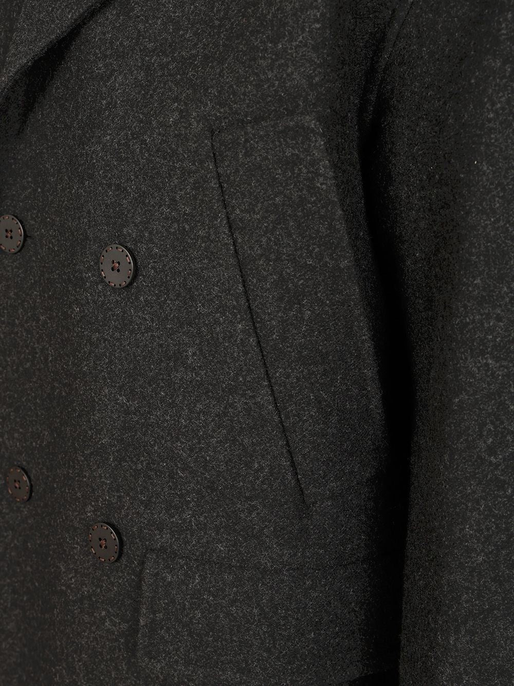Fendi Men Wool Pea Coat FENDI