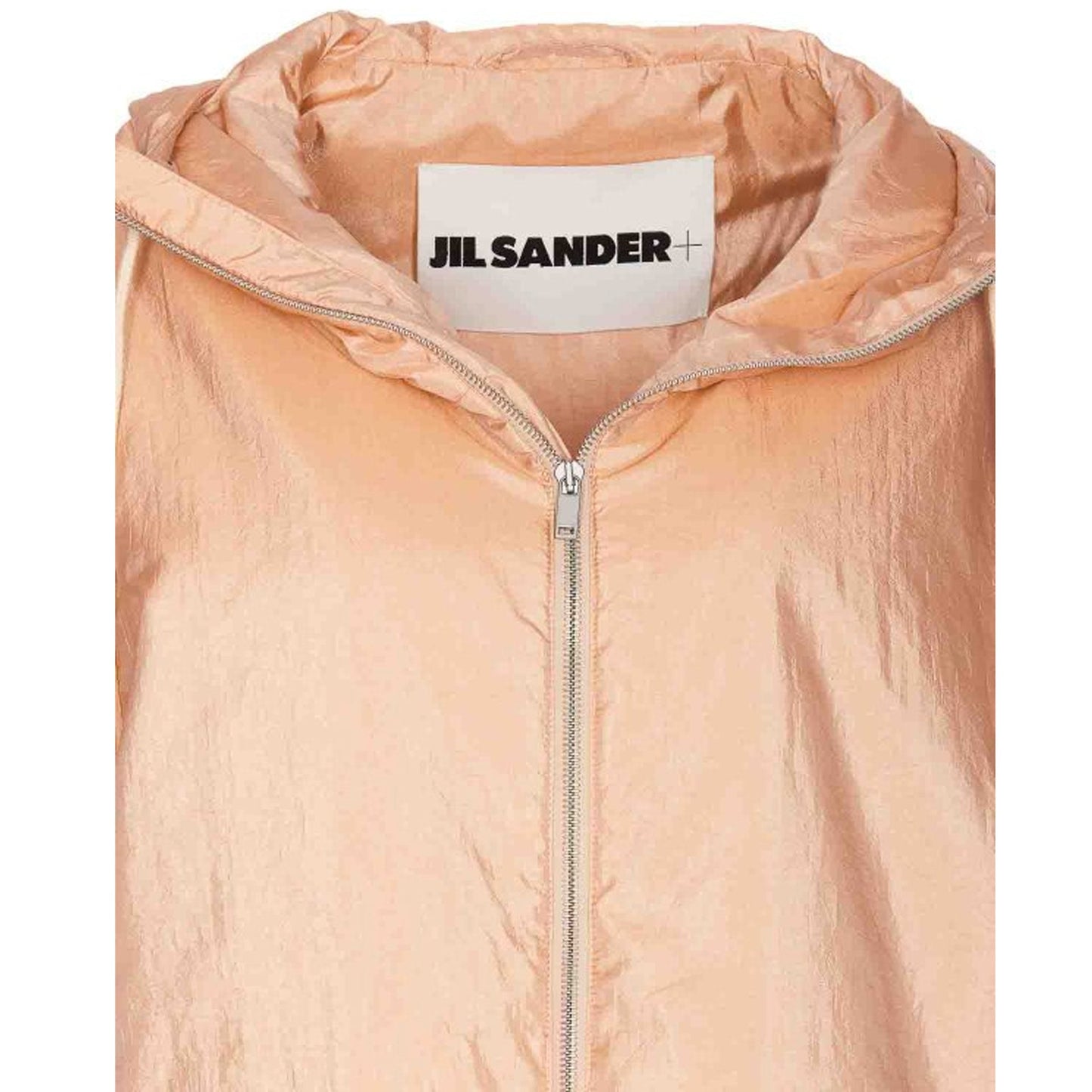 Jil Sander Blend Silk Zip-Up Hooded Jacket Women JIL SANDER