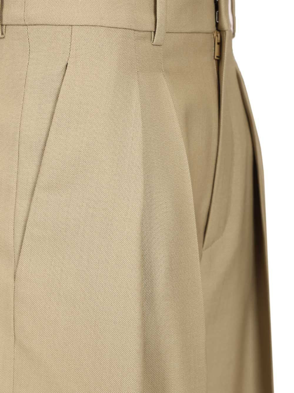 Saint Laurent Women Wool And Silk Canvas Trousers SAINT LAURENT