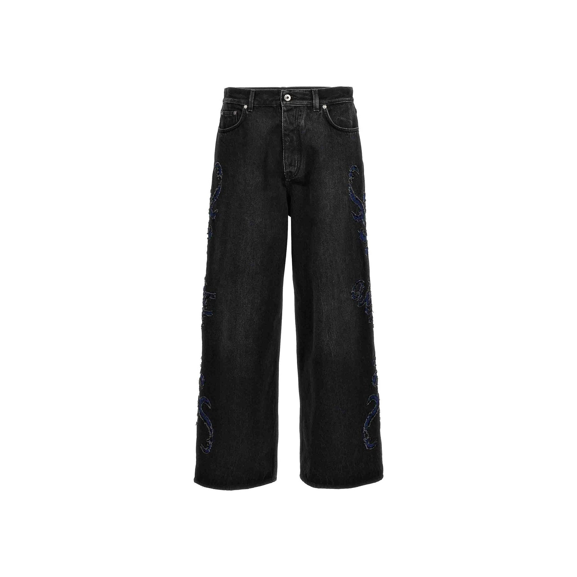 Off-White Denim Flared Jeans Men OFF-WHITE