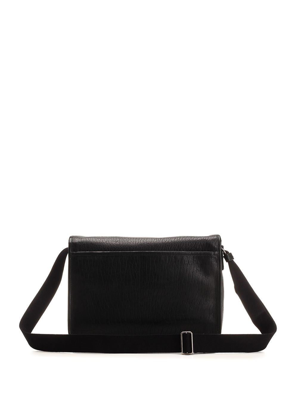 Saint Laurent Men Ysl Niki Messanger Leather Black SAINT LAURENT