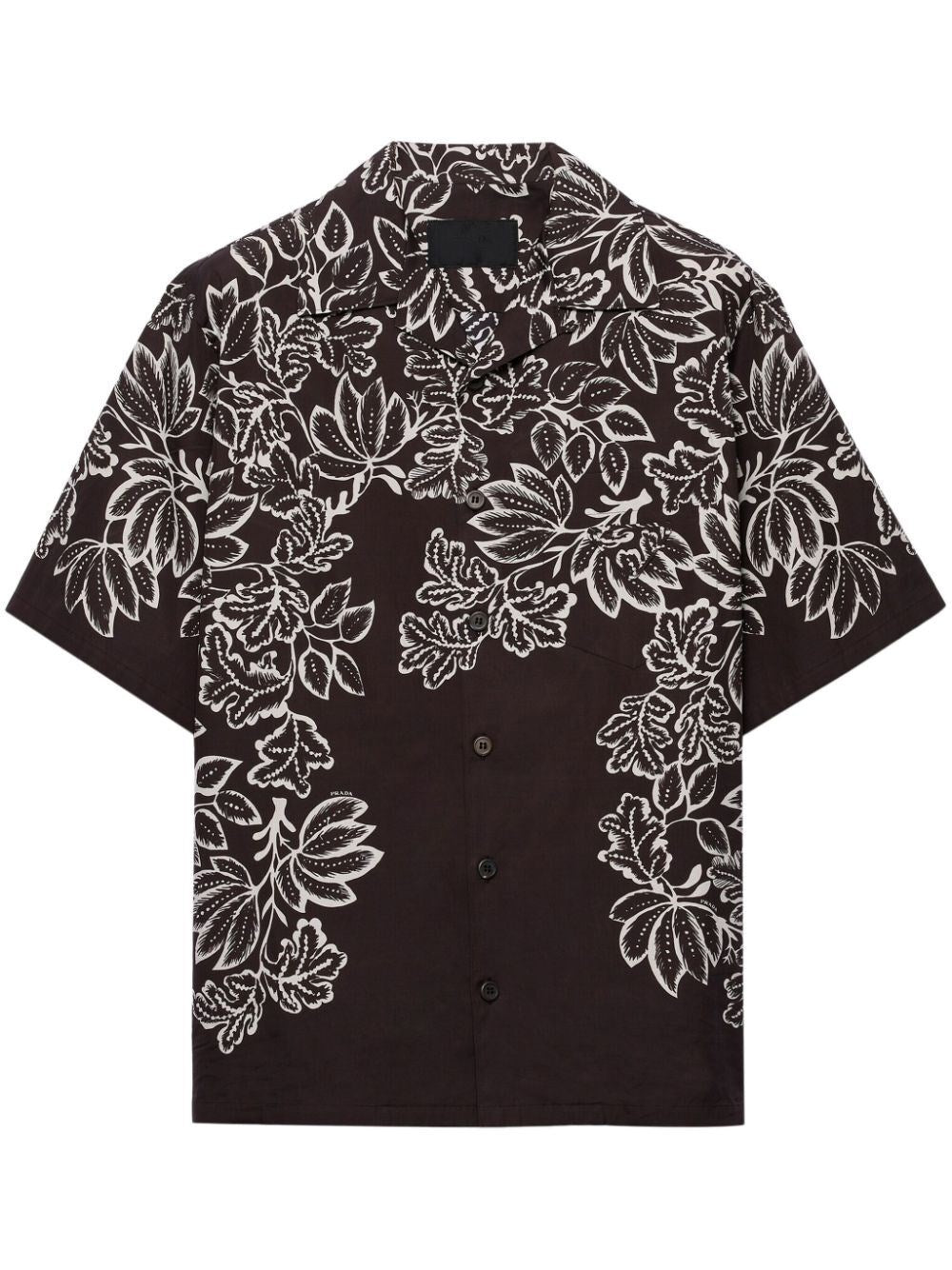 Prada Men Short-Sleeved Printed Cotton Shirt PRADA