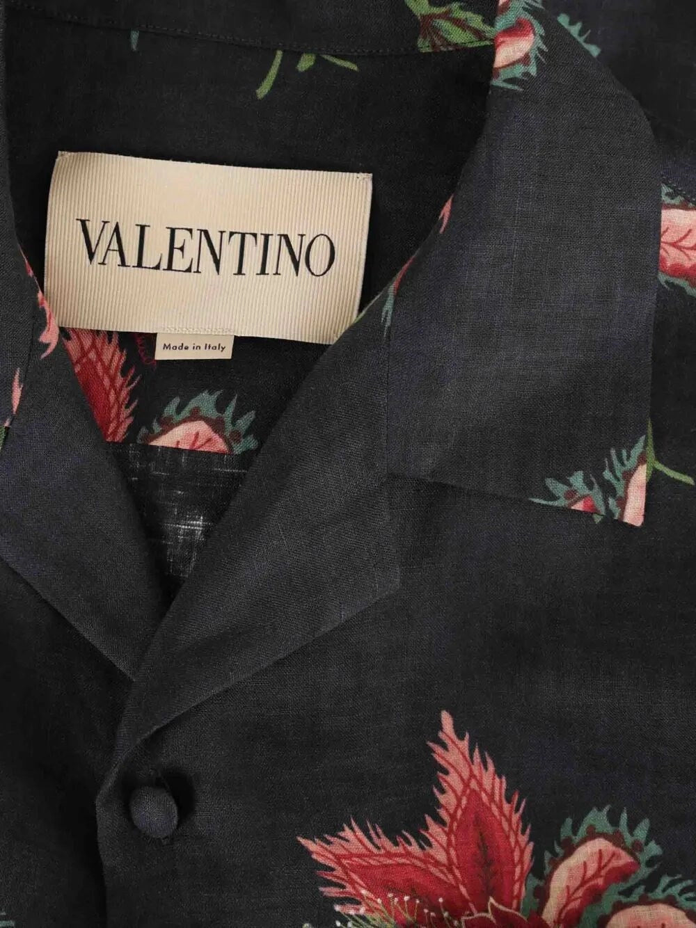 Valentino Garavani Men `Papier Floral` Short Sleeve Shirt VALENTINO GARAVANI