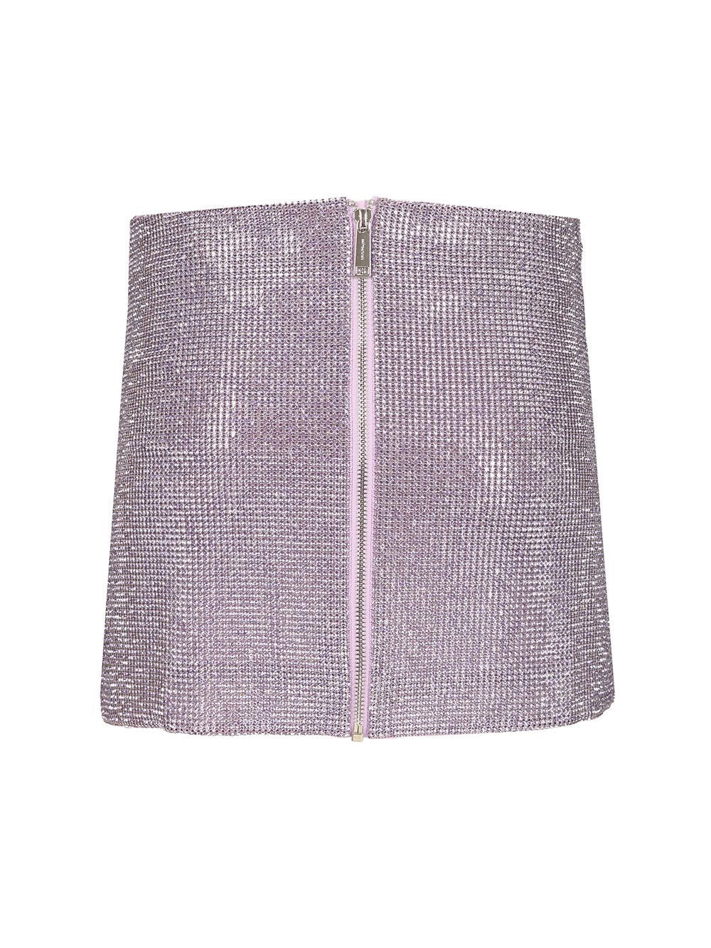 Self-Portrait Women Metallic Mesh Skirt SELF-PORTRAIT