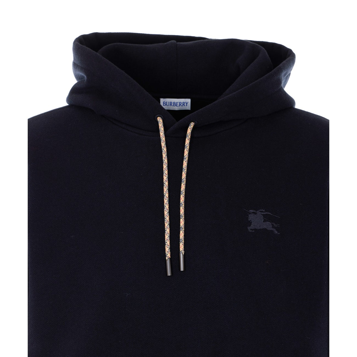 Burberry Men Ekd Hoodie With Check Patch BURBERRY