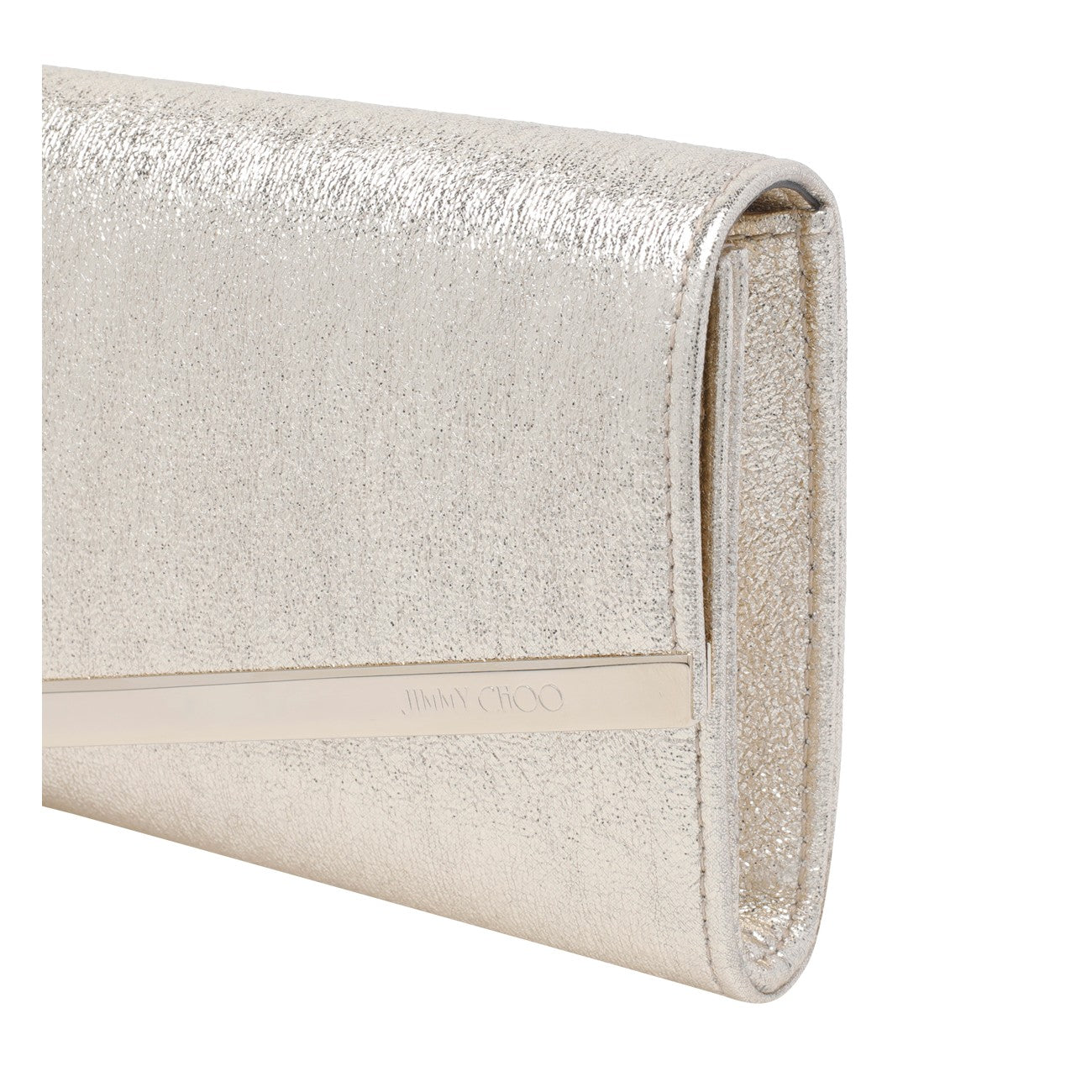 Jimmy Choo Women Emmie Glitter Leather Clutch Bag JIMMY CHOO