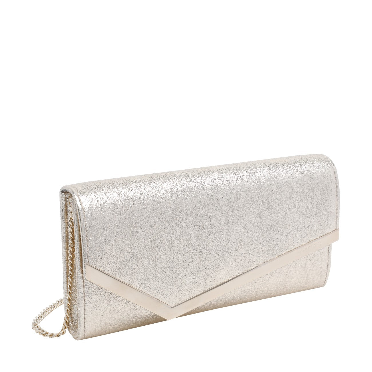 Jimmy Choo Women Emmie Glitter Leather Clutch Bag JIMMY CHOO