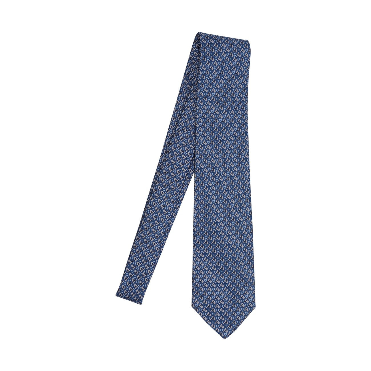 Ferragamo Men Equestrian Print Silk Tie FERRAGAMO
