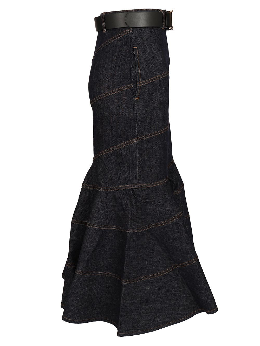 Self-Portrait Women Midi Skirt With Belt SELF-PORTRAIT