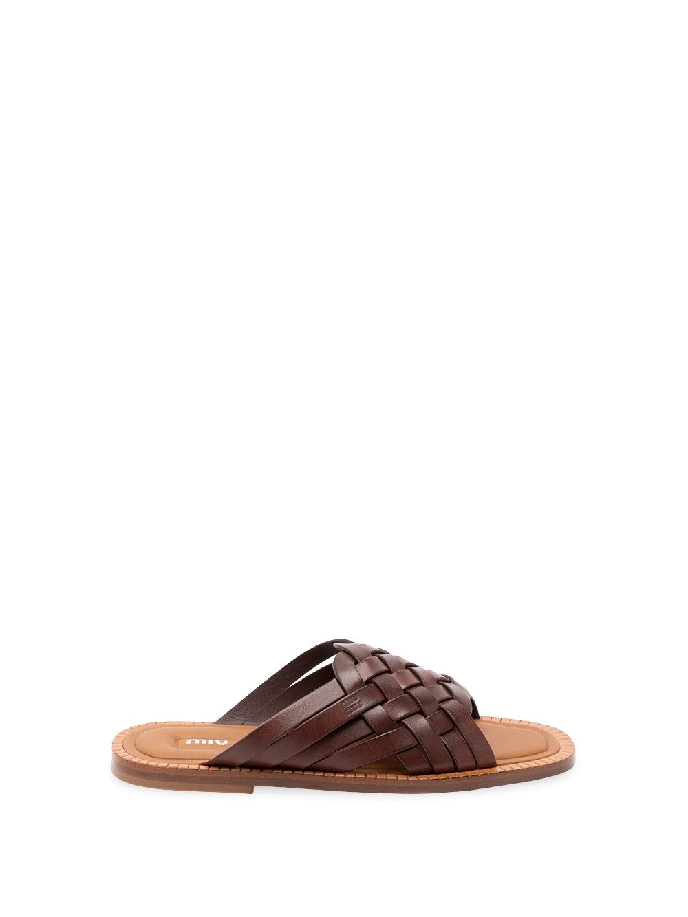Miu Miu Women Wwoven Leather Sandals MIU MIU