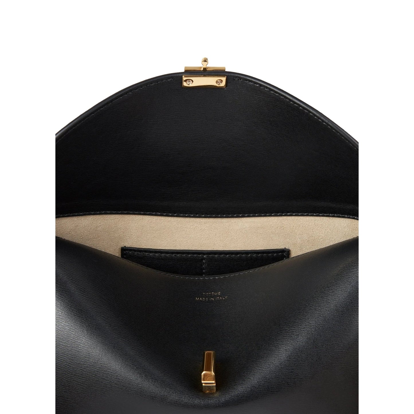 Toteme T-Lock Leather Clutch Bag Women TOTEME